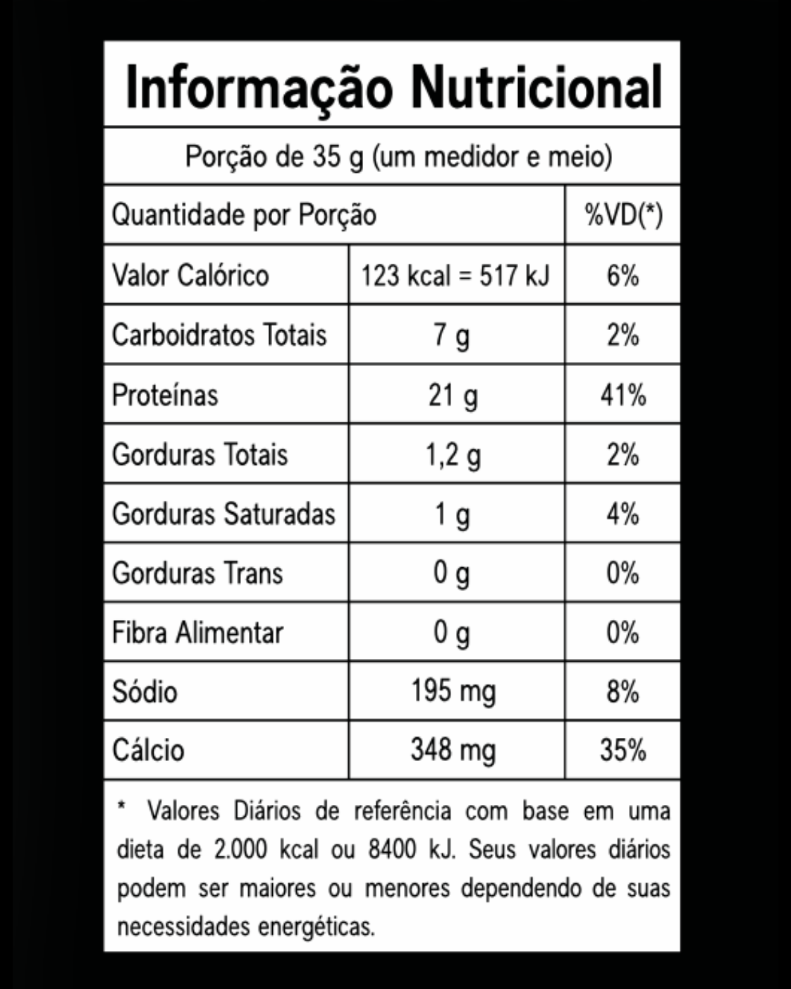 Tabela Nutricional - 3Whey Protein Cookies Belga Caramelizado